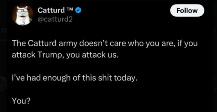 catturd army tweet